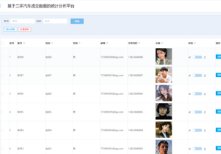 【0013】基于springboot+vue前后端分离的二手汽车成交数据的统计分析平台